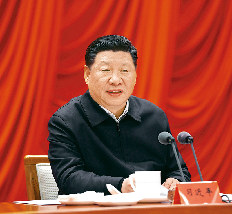 　　2019年1月21日，省部級(jí)主要領(lǐng)導(dǎo)干部堅(jiān)持底線思維著力防范化解重大風(fēng)險(xiǎn)專題研討班在中央黨校開班。中共中央總書記、國(guó)家主席、中央軍委主席習(xí)近平在開班式上發(fā)表重要講話。 新華社記者 饒愛民/攝